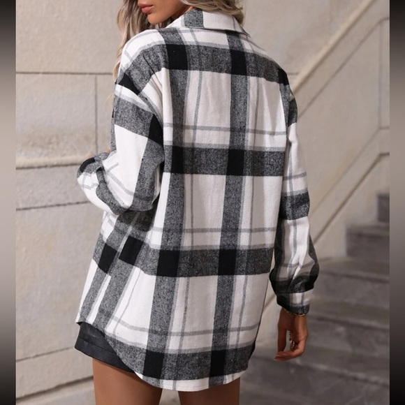 Boho Buffalo plaid coat jacket - Picture 3 of 7
